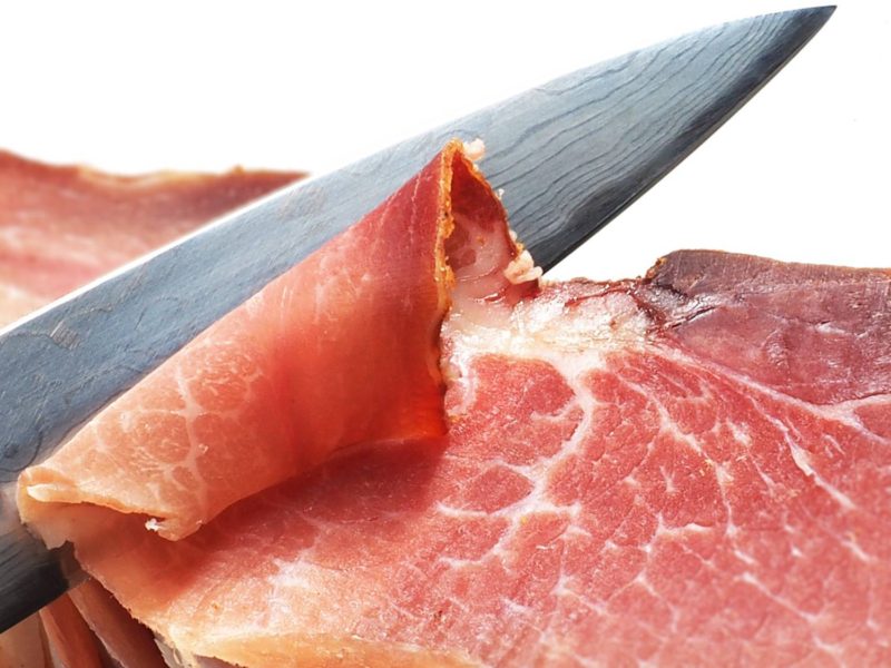 cómo cortar un jamón deshuesado a cuchillo