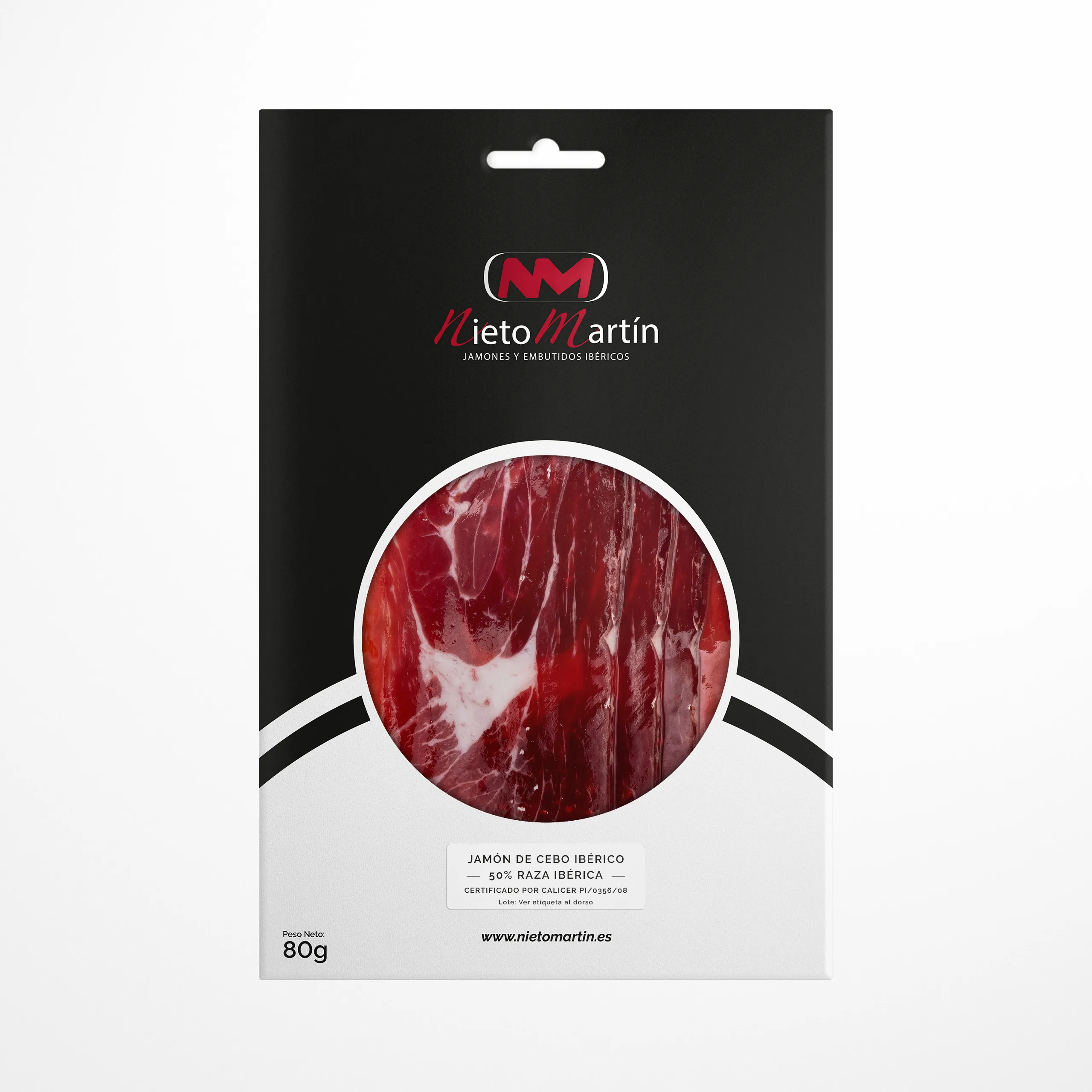 Jamón de Cebo Ibérico 50% Raza Ibérica Loncheado Nieto Martín