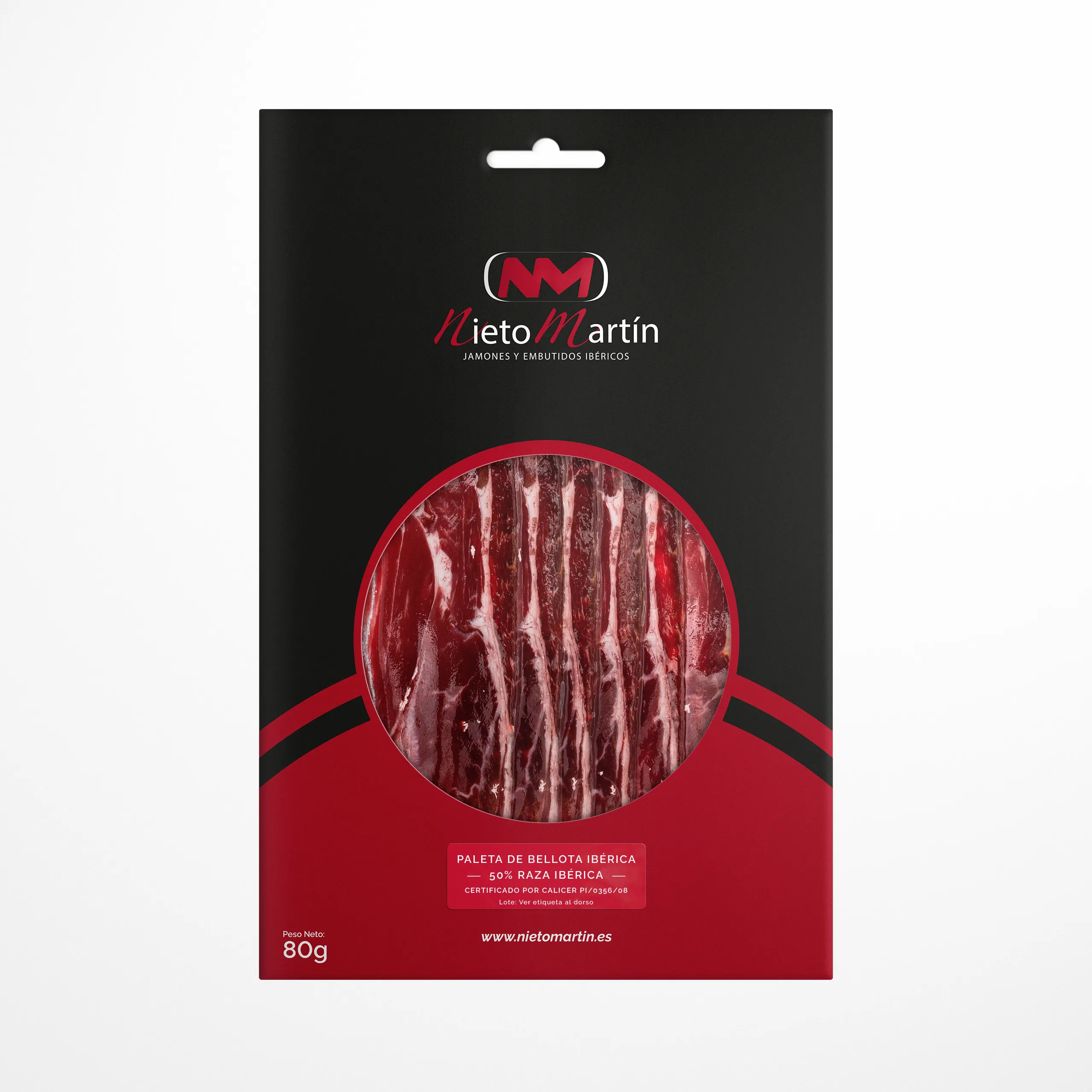 Paleta de Bellota Ibérica 50% Raza Ibérica Loncheado Nieto Martín
