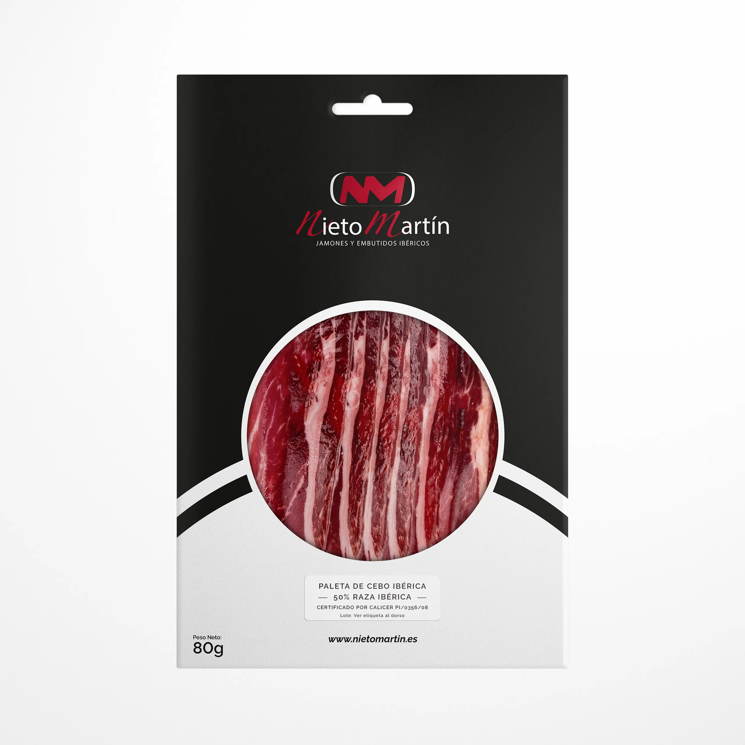 Paleta de Cebo Ibérica 50% Raza Ibérica Loncheada Nieto Martín