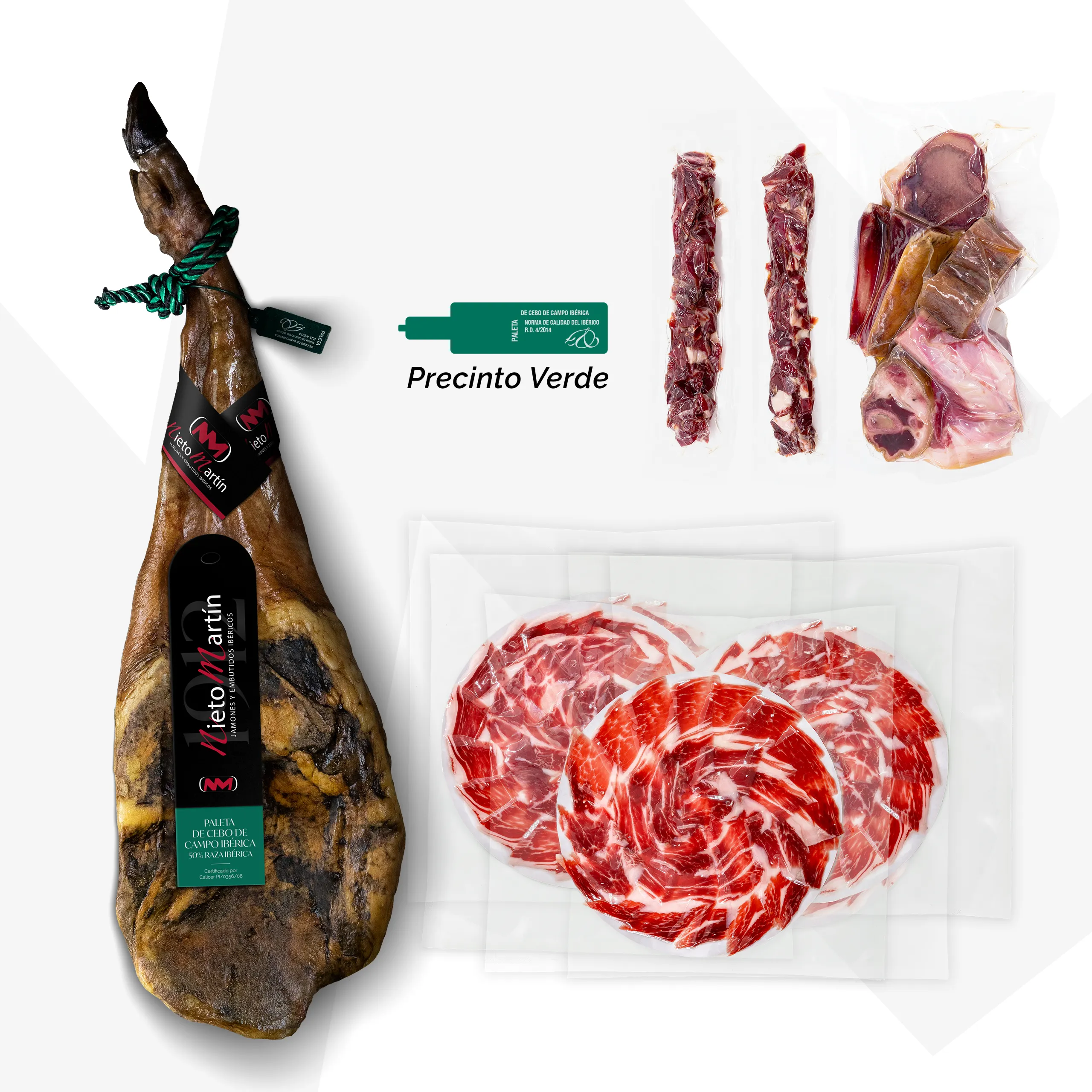 Nieto Martín Paleta de Cebo de Campo Ibérica 50% Raza Ibérica Entera Cortada a Cuchillo