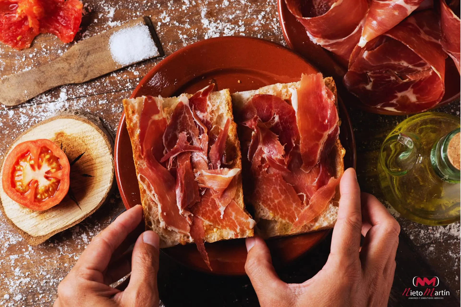 platos tipicos con jamon